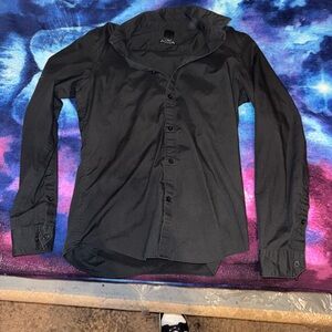 Elegant Black Button-Down Shirt for Men